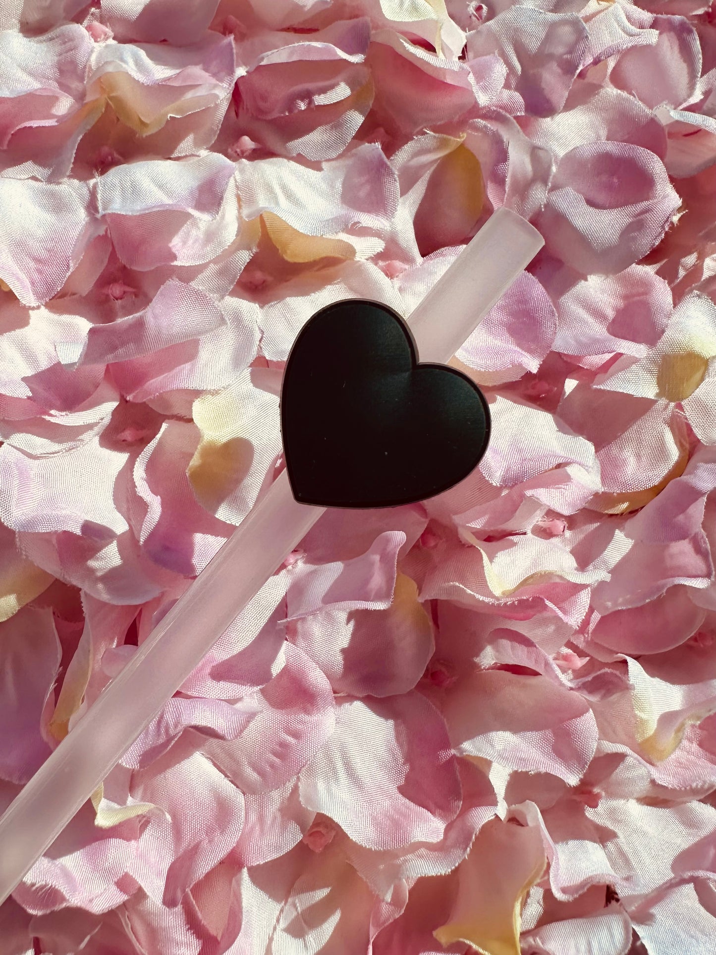 Black Heart straw topper