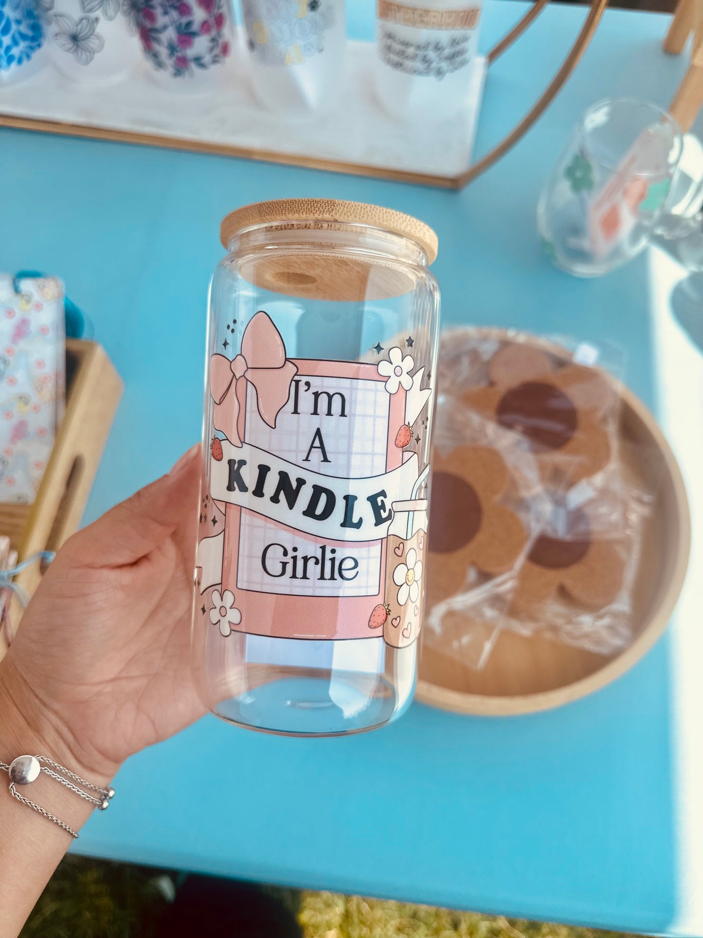 Kindle Girlie Clear Glass Cup