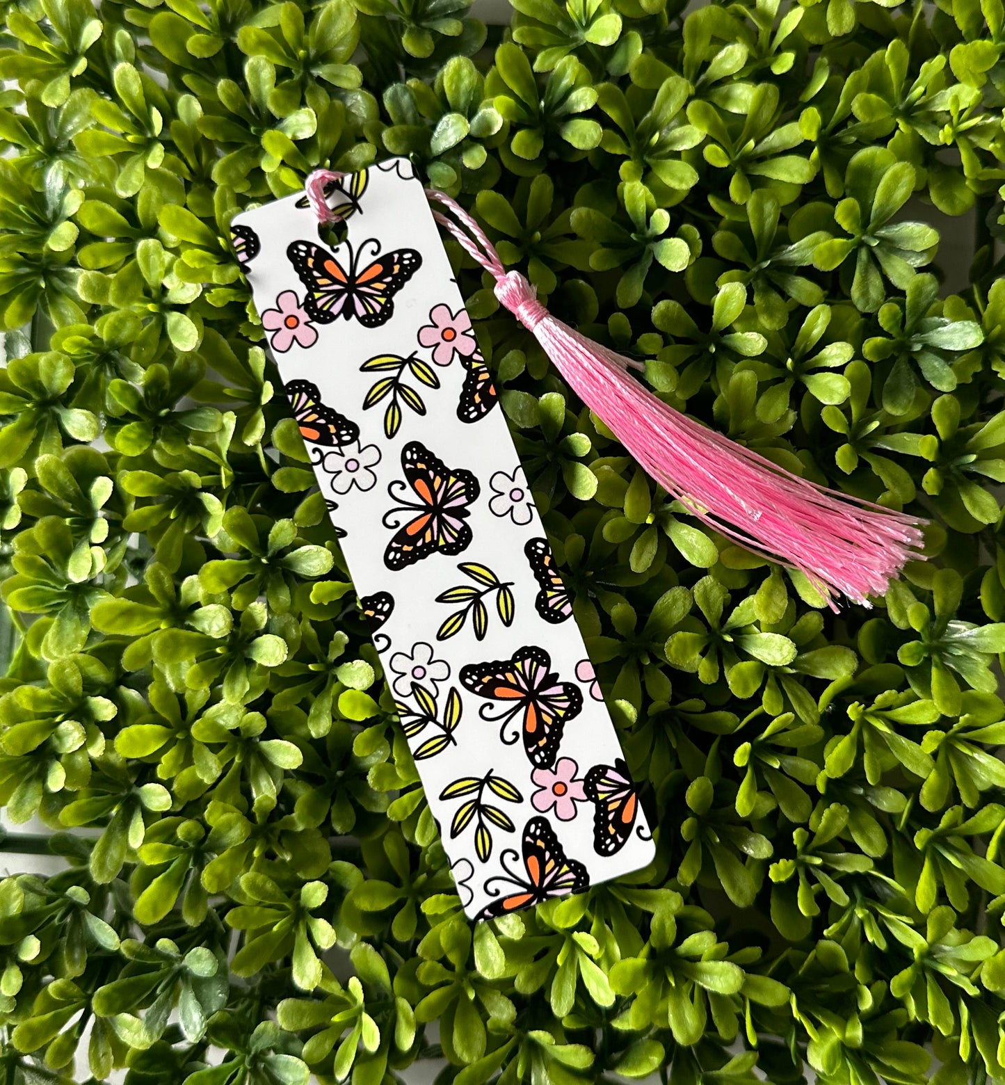 Butterflies & Pink Flowers bookmark