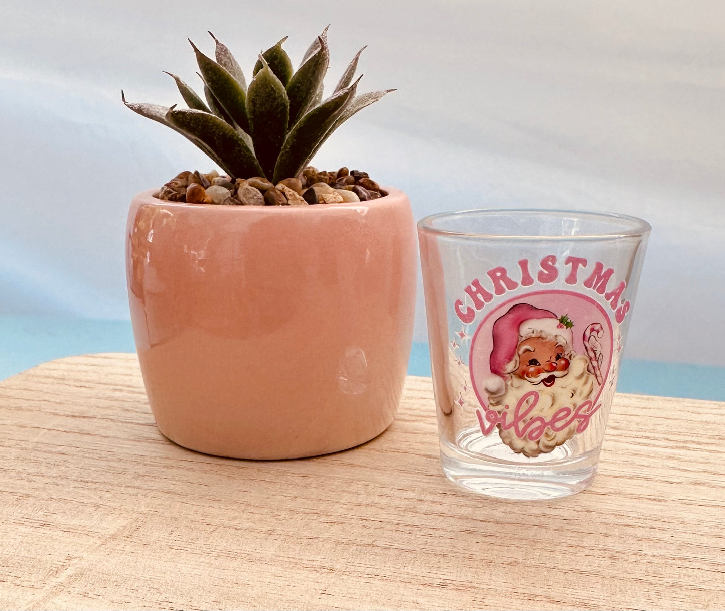 Christmas Vibes shot glass