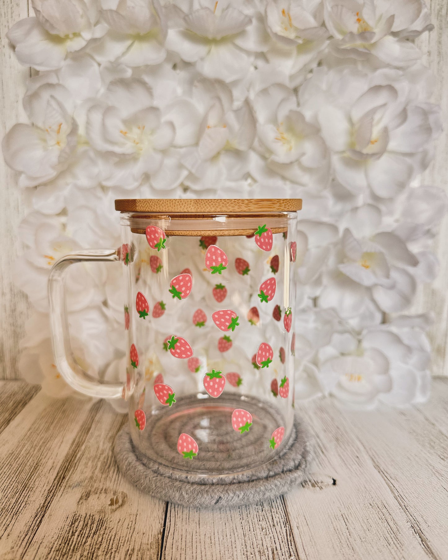 Strawberry Glass Mug