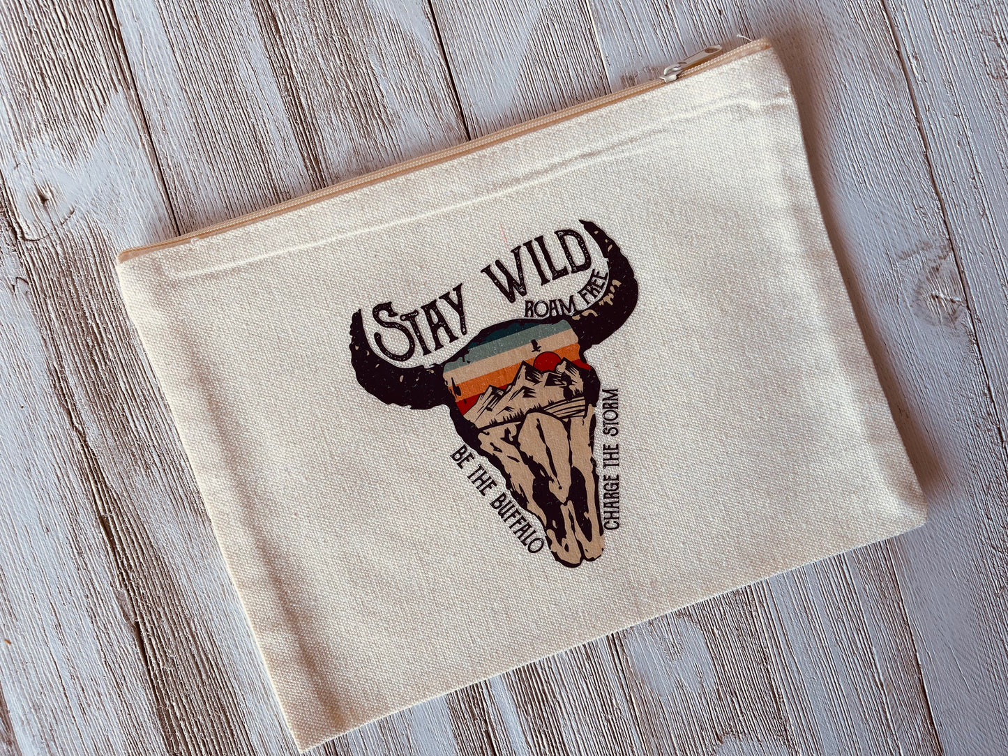 Stay wild pouch bag