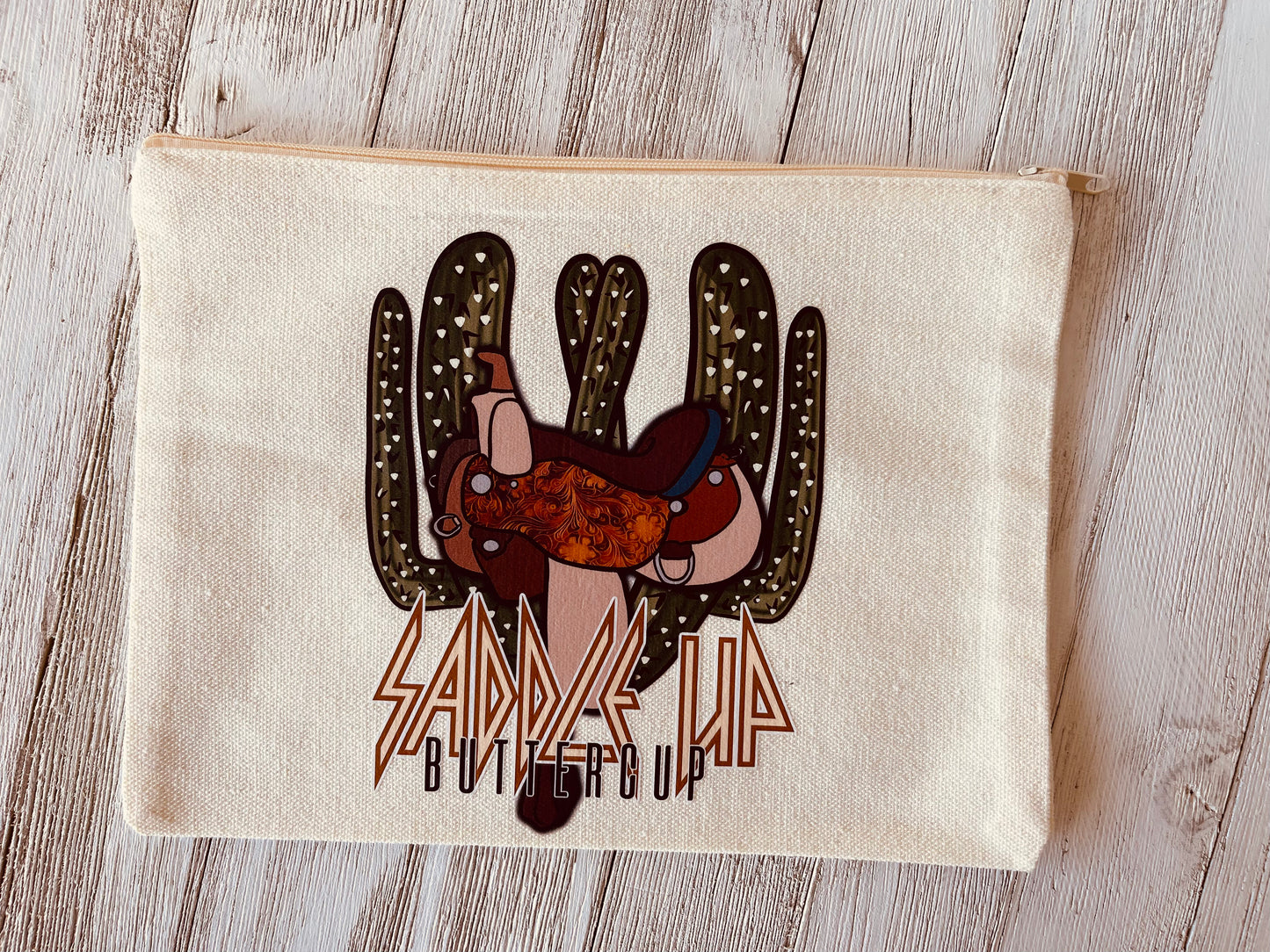 Saddle up buttercup pouch
