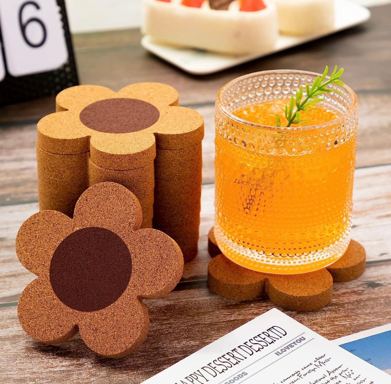 Flower Cork Coaster