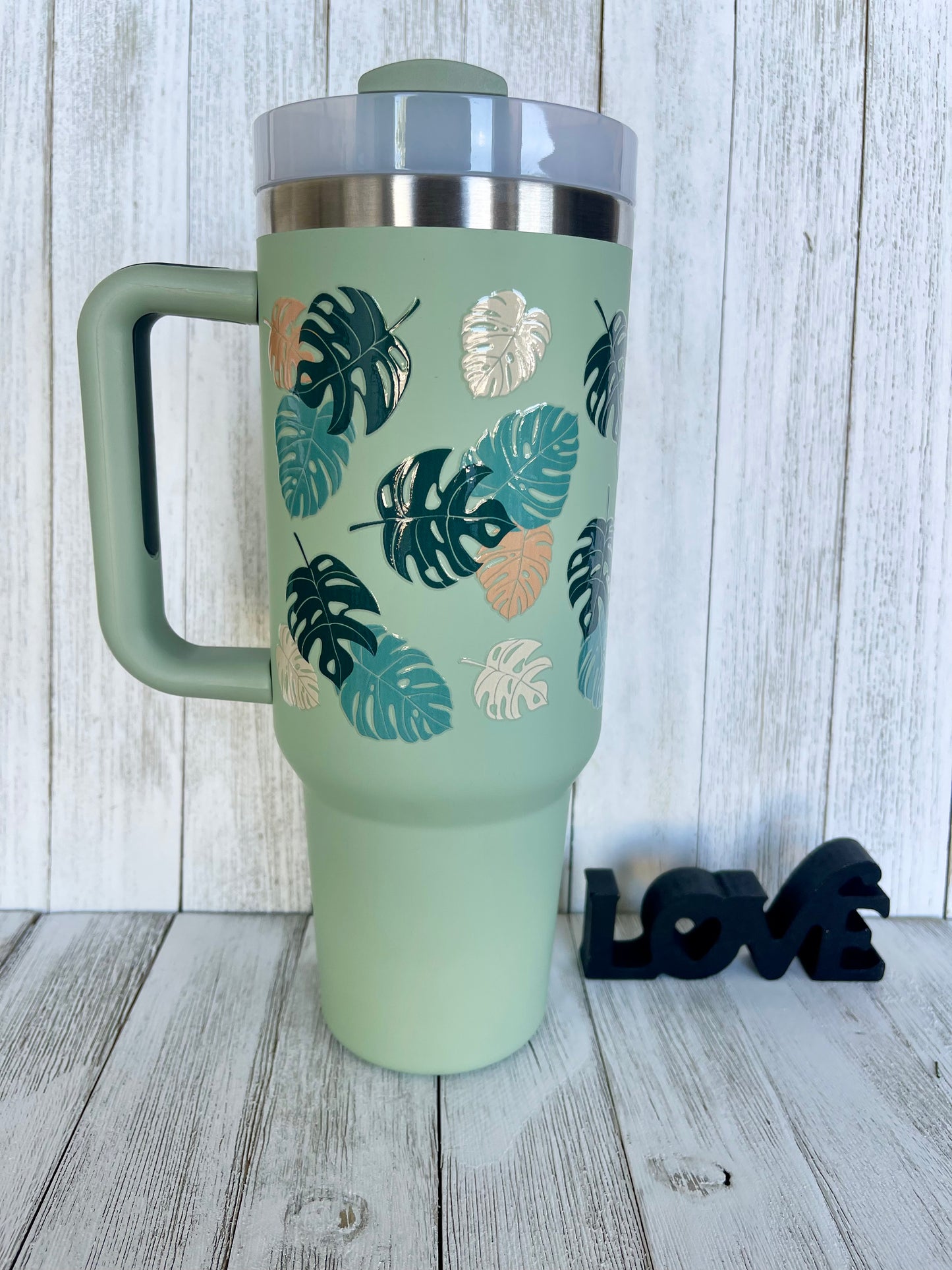 40oz Monstera Leaf Tumbler