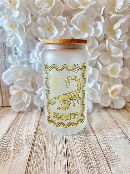 Zodiac Sign Glass Cup