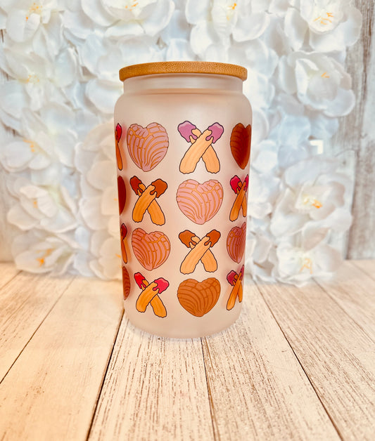 XOXO Churros & Conchas Frosted Glass cup