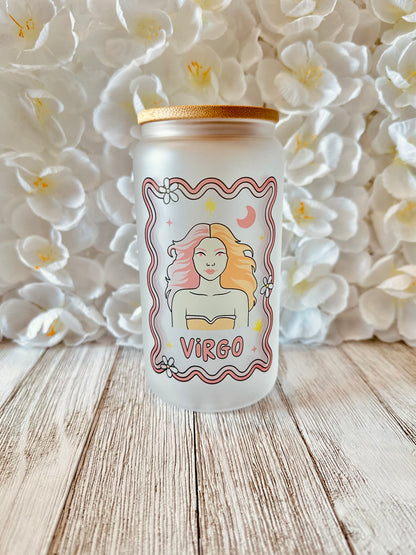 Zodiac Sign Glass Cup