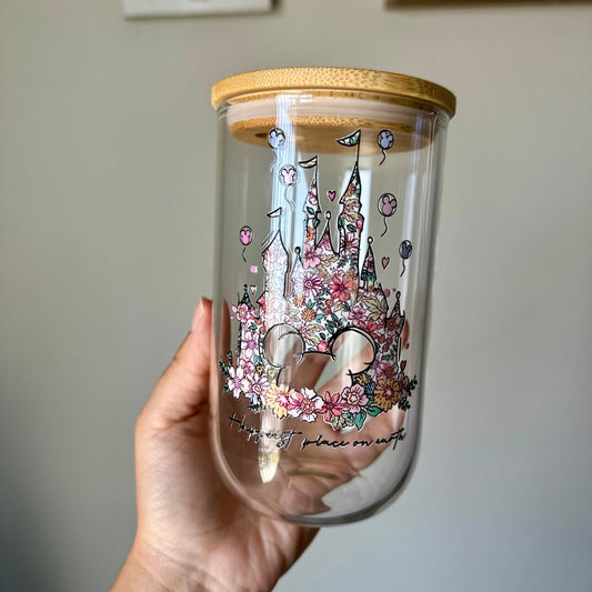 Happiest Place on Earth Glass Cup