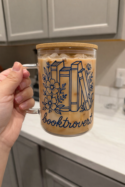 Booktrovert Glass Mug