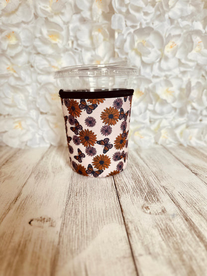 Sunflower & Butterflies cup sleeve