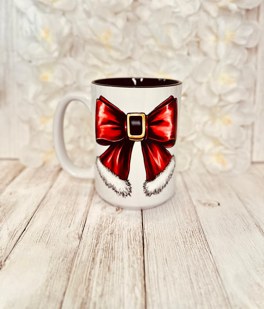 Santa Bow 15oz mug