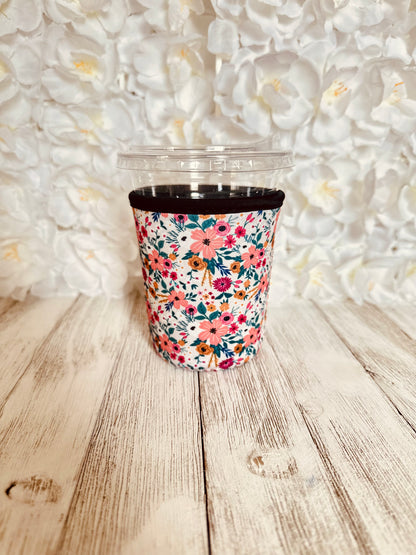 Floral cup sleeve