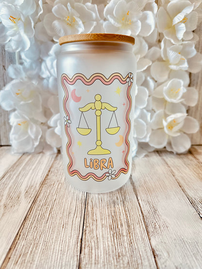Zodiac Sign Glass Cup