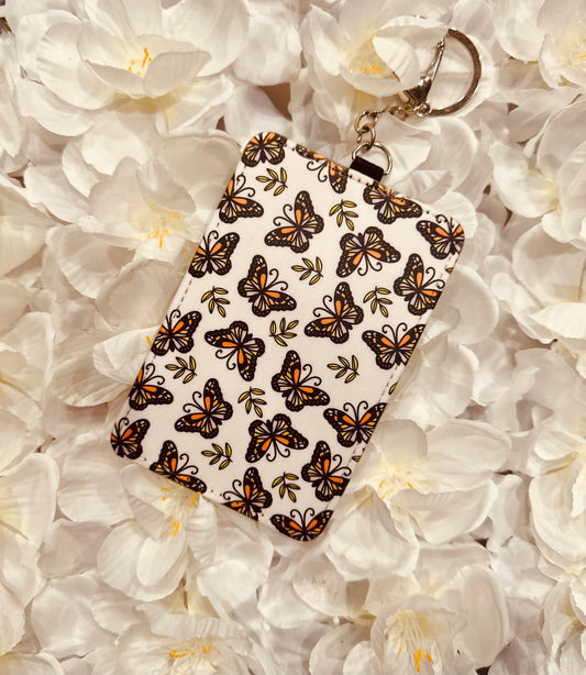 Butterfly keychain card holder