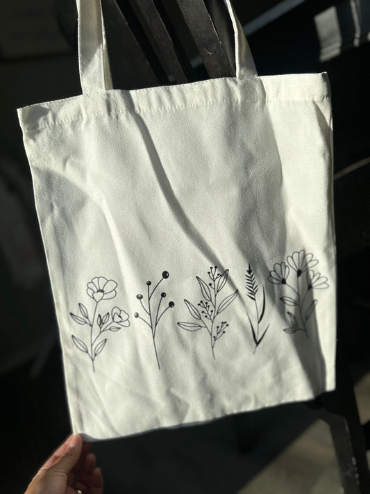 wildflowers tote bag