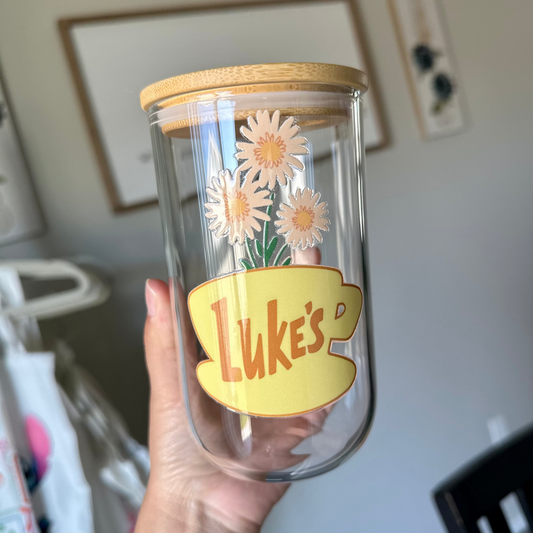Luke's 18oz glass cup